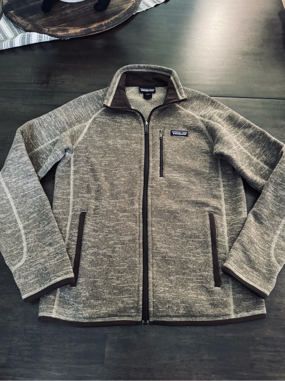 Patagonia Men’s Full Zip Brown Sweater Jacket S
